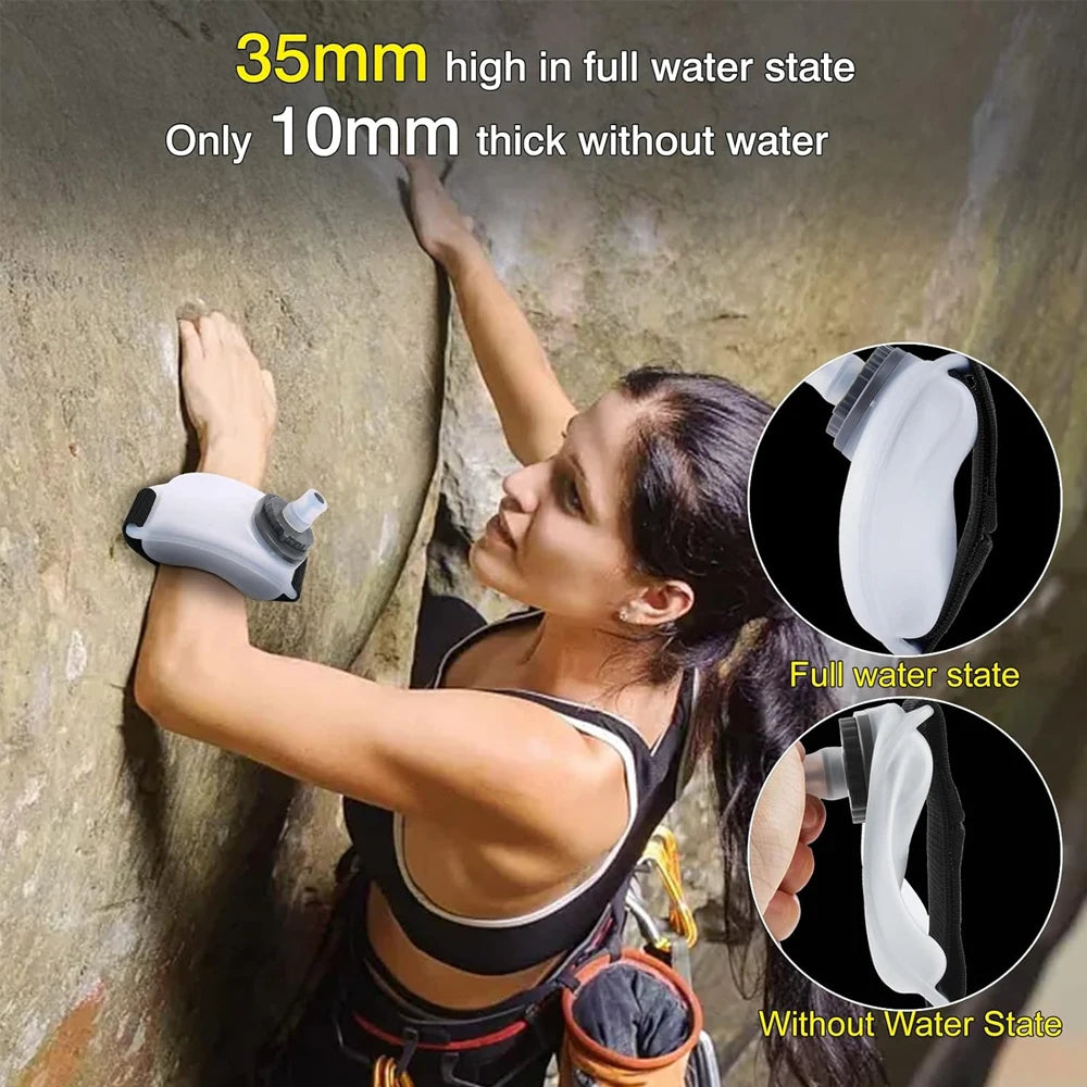 Botella de Agua de Muñeca 200 ml – Portátil, Manos Libres y Reutilizable para Running, Ciclismo y Deportes al Aire Libre