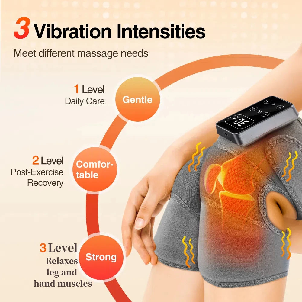 Masajeador Eléctrico de Rodilla con Calor y Vibración – Alivio para Articulaciones y Músculos