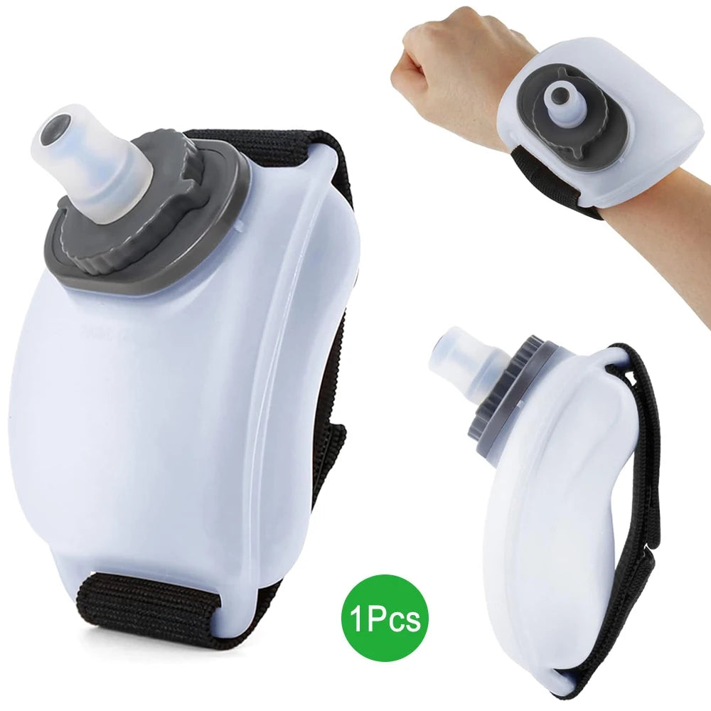 Botella de Agua de Muñeca 200 ml – Portátil, Manos Libres y Reutilizable para Running, Ciclismo y Deportes al Aire Libre