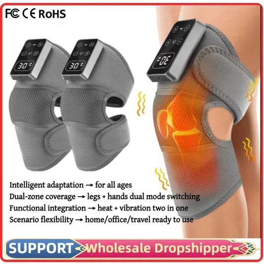 Masajeador Eléctrico de Rodilla con Calor y Vibración – Alivio para Articulaciones y Músculos