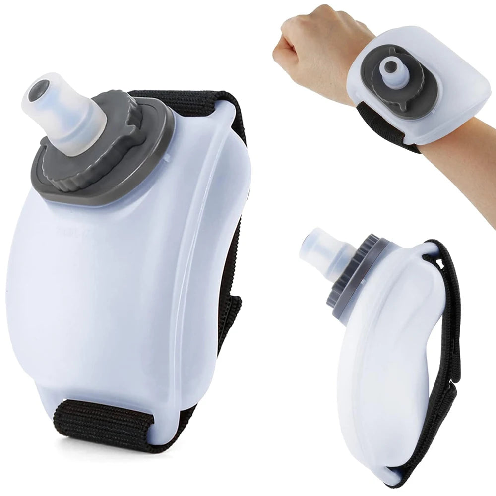 Botella de Agua de Muñeca 200 ml – Portátil, Manos Libres y Reutilizable para Running, Ciclismo y Deportes al Aire Libre