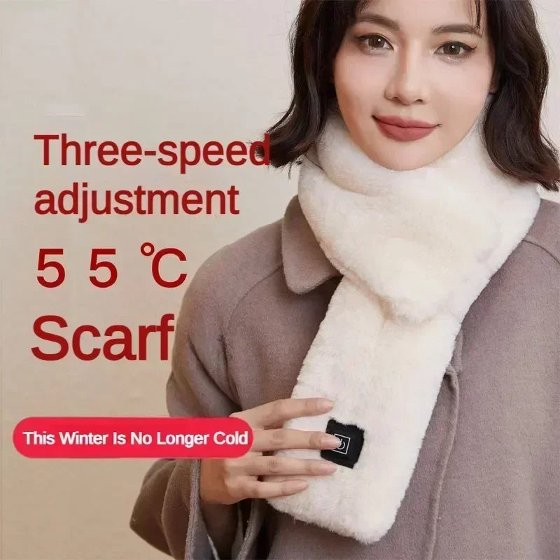 Calentador de Cuello Eléctrico Recargable por USB – Bufanda Térmica con 3 Niveles de Calor para Hombre y Mujer