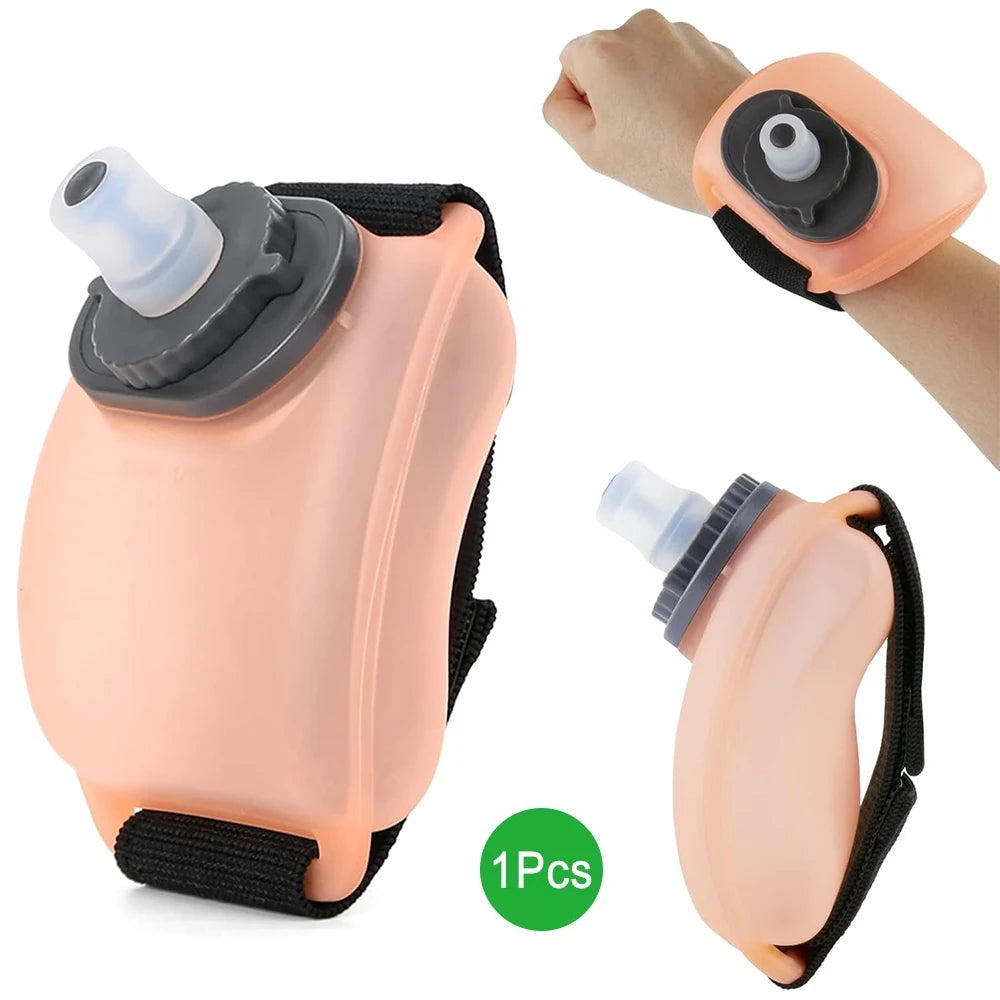 Botella de Agua de Muñeca 200 ml – Portátil, Manos Libres y Reutilizable para Running, Ciclismo y Deportes al Aire Libre